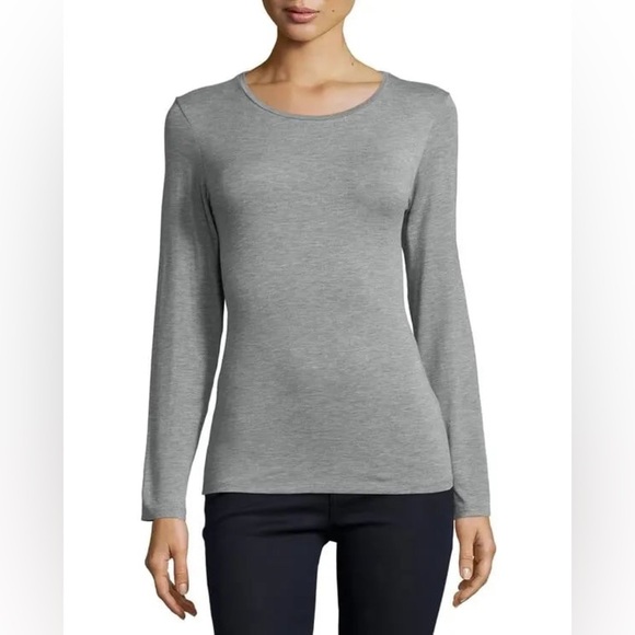 Majestic Filatures Grey Soft Touch long sleeve tee, size 1 (small) - Picture 1 of 7